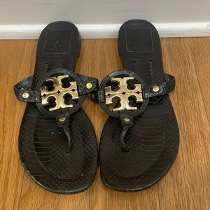 Tory Burch Snakeskin Miller Sandals